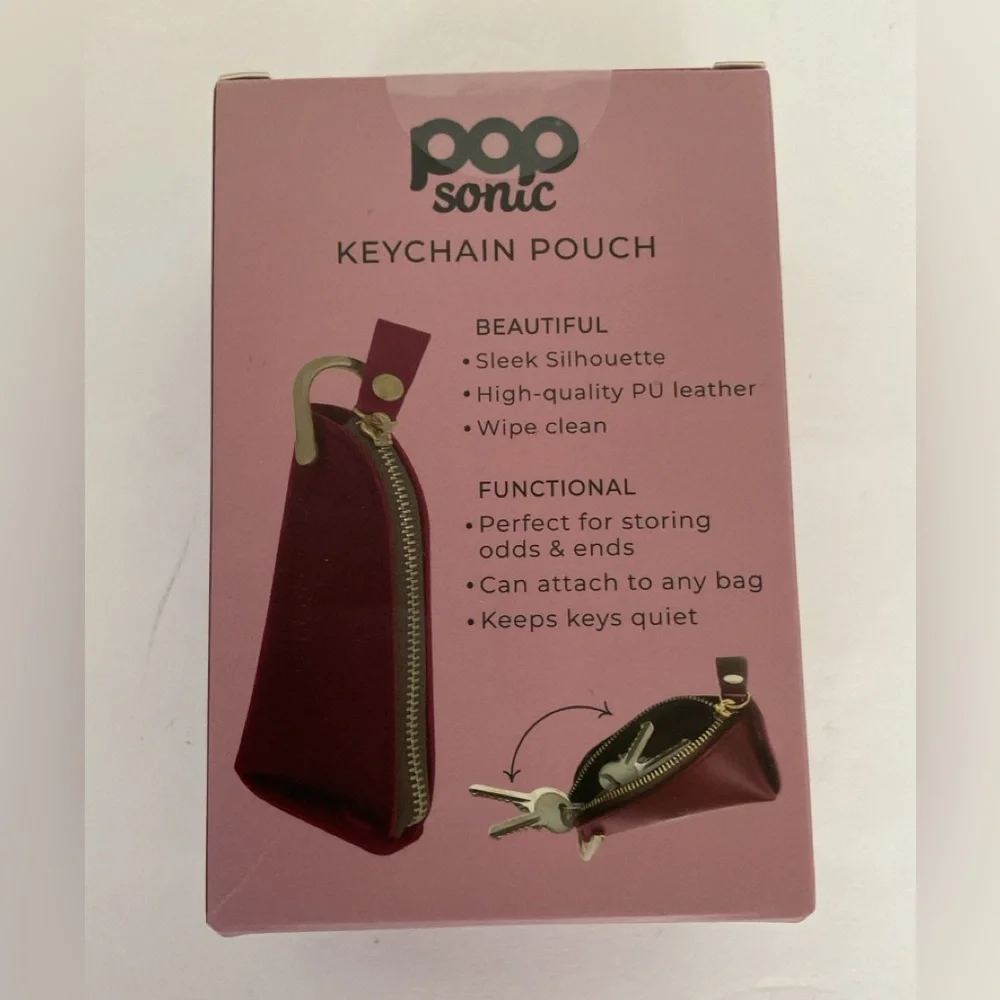 Pop Sonic Vegan leather Keychain NWT